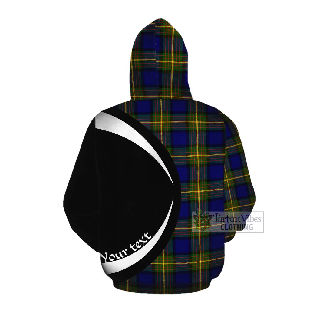 Tartan Vibes Clothing Muir Tartan Cotton Hoodie with Family Crest Circle Style