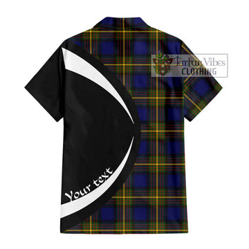 Muir Tartan Short Sleeve Button Up with Family Crest Circle Style