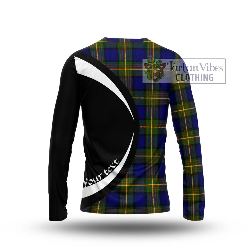 Muir Tartan Long Sleeve T-Shirt with Family Crest Circle Style - Tartan Vibes Clothing