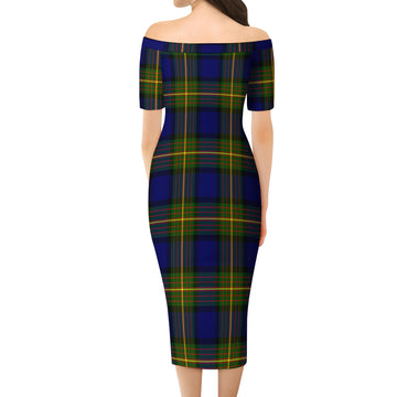 Muir Tartan Off Shoulder Lady Dress