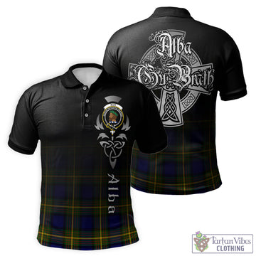 Muir Tartan Polo Shirt Featuring Alba Gu Brath Family Crest Celtic Inspired