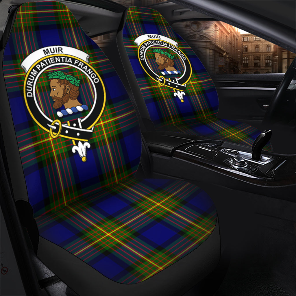 Muir Tartan Car Seat Cover with Family Crest - Tartanvibesclothing