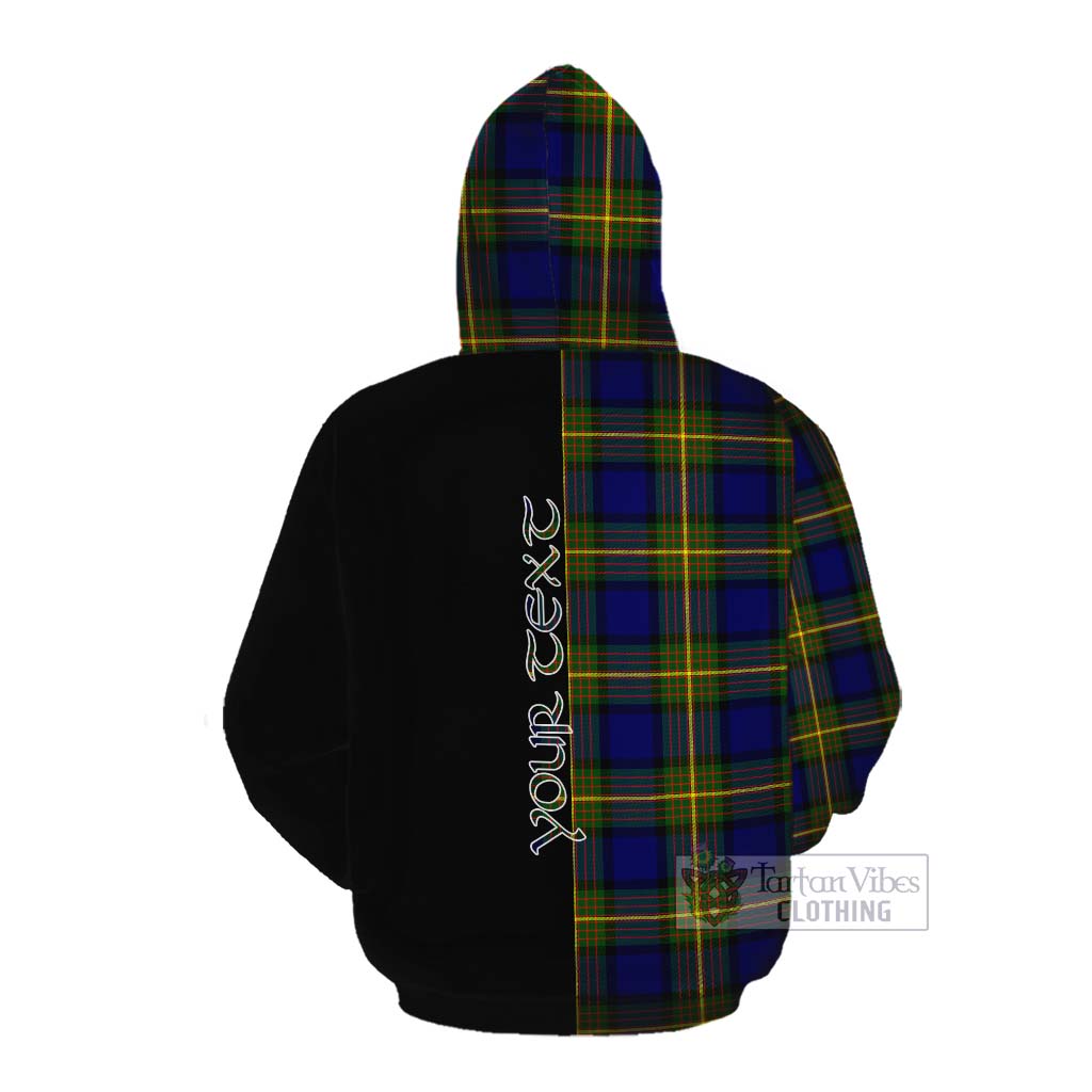 Tartan Vibes Clothing Muir Tartan Cotton Hoodie with Family Crest and Half Of Me Style