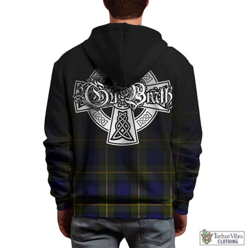 Muir Tartan Hoodie Featuring Alba Gu Brath Family Crest Celtic Inspired