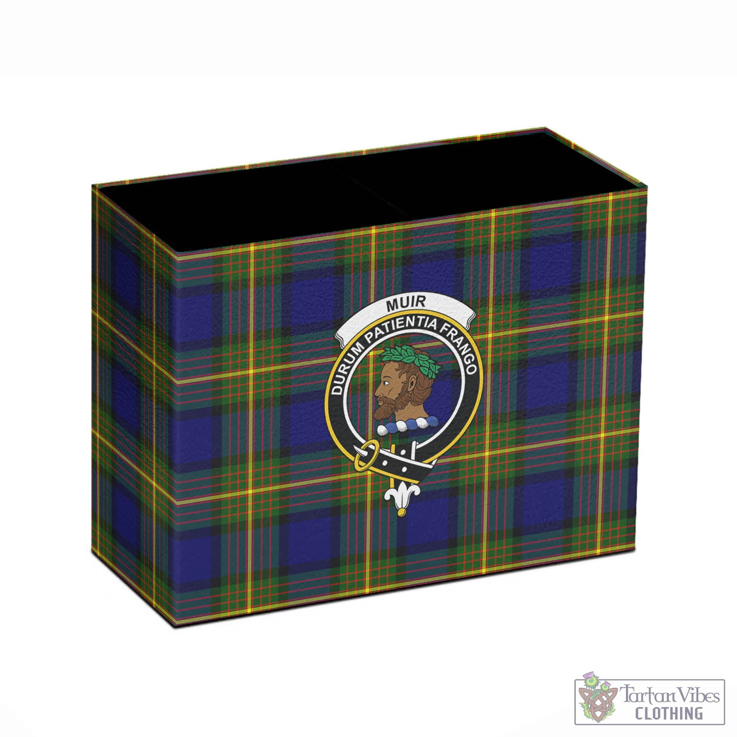 Tartan Vibes Clothing Muir Tartan Pen Holder with Family Crest