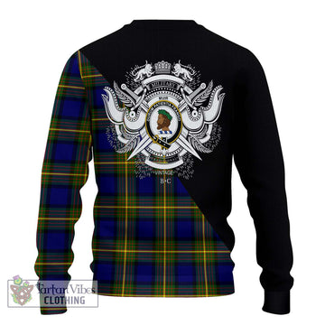 Muir Tartan Ugly Sweater with Family Crest and Military Logo Style