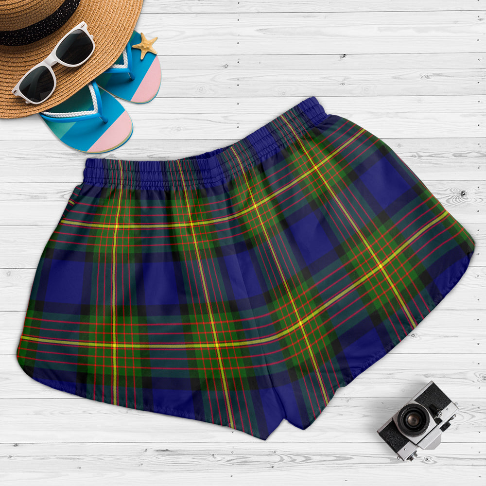 muir-tartan-womens-shorts-with-family-crest