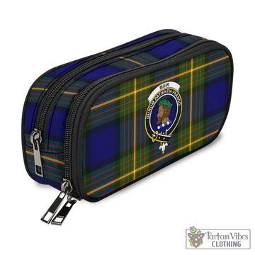 Muir Tartan Pen and Pencil Case with Family Crest