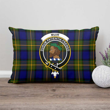 Muir Tartan Pillow Cover with Family Crest