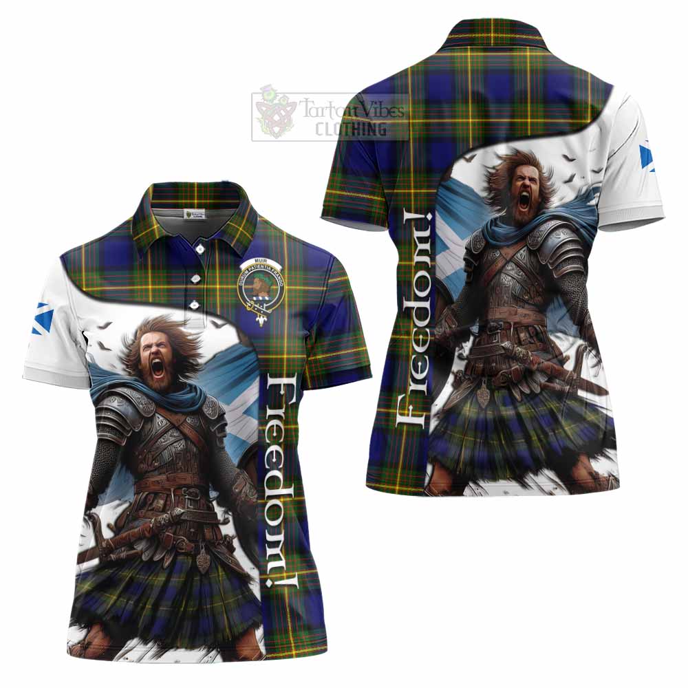 Tartan Vibes Clothing Muir Crest Tartan Women's Polo Shirt Inspired by the Freedom of Scottish Warrior