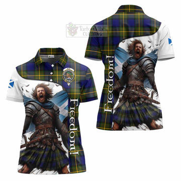 Muir Crest Tartan Women's Polo Shirt Inspired by the Freedom of Scottish Warrior