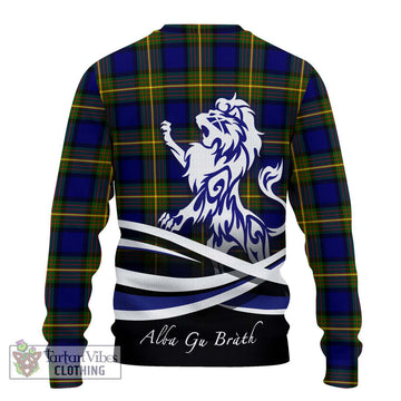 Muir Tartan Ugly Sweater with Alba Gu Brath Regal Lion Emblem