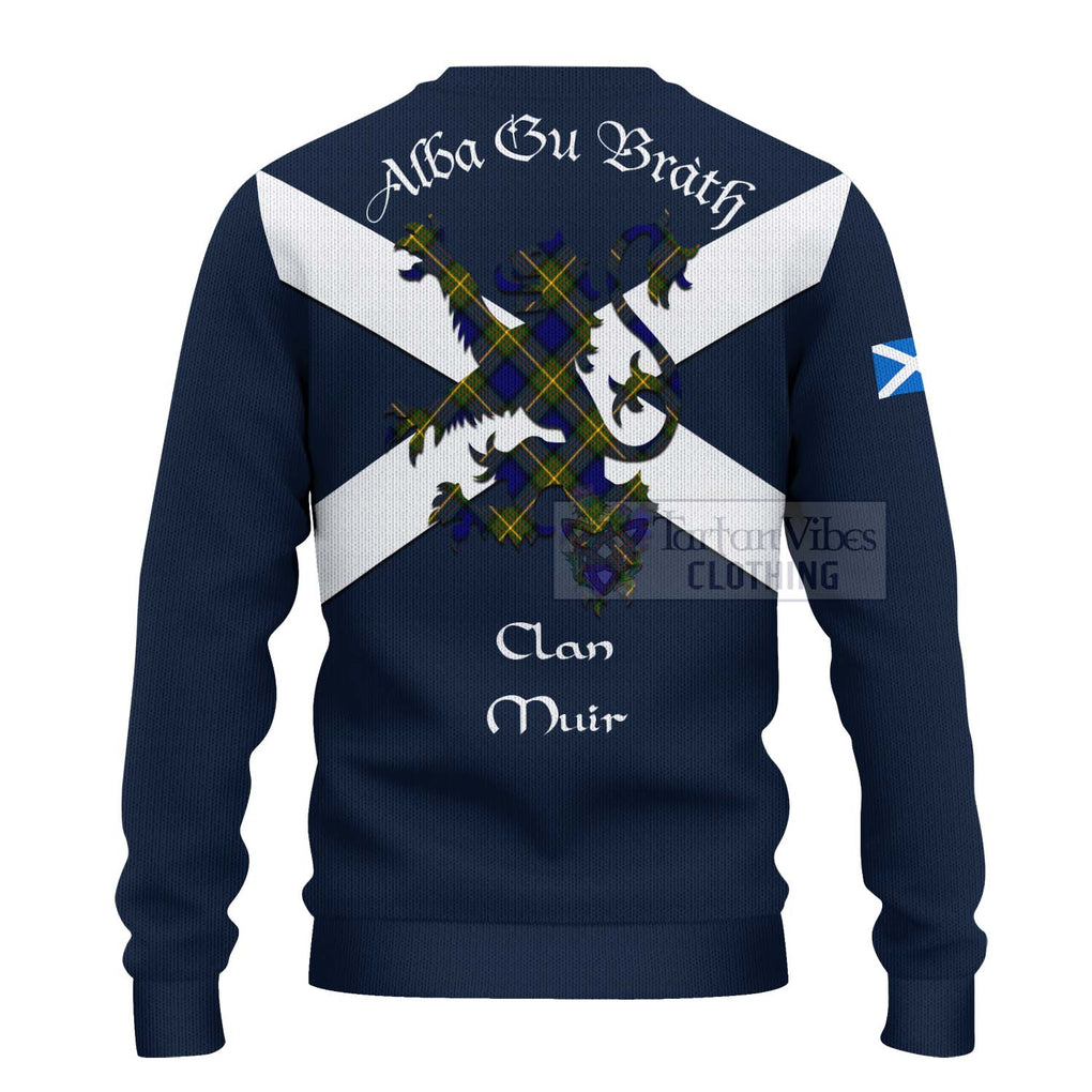 Tartan Vibes Clothing Muir Tartan Lion Rampant Knitted Sweater – Proudly Display Your Heritage with Alba Gu Brath and Clan Name