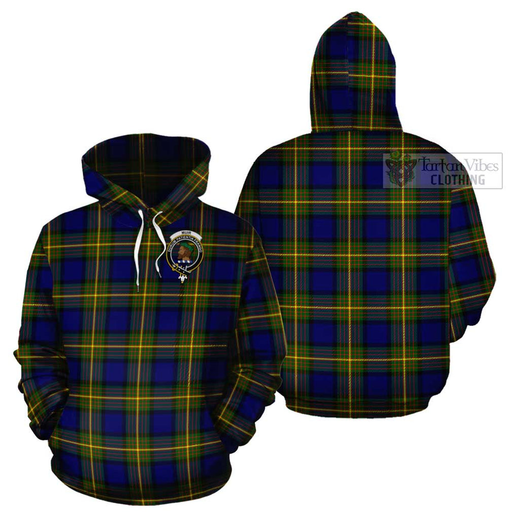 Muir Tartan Cotton Hoodie with Family Crest Pullover Hoodie - Tartan Vibes Clothing