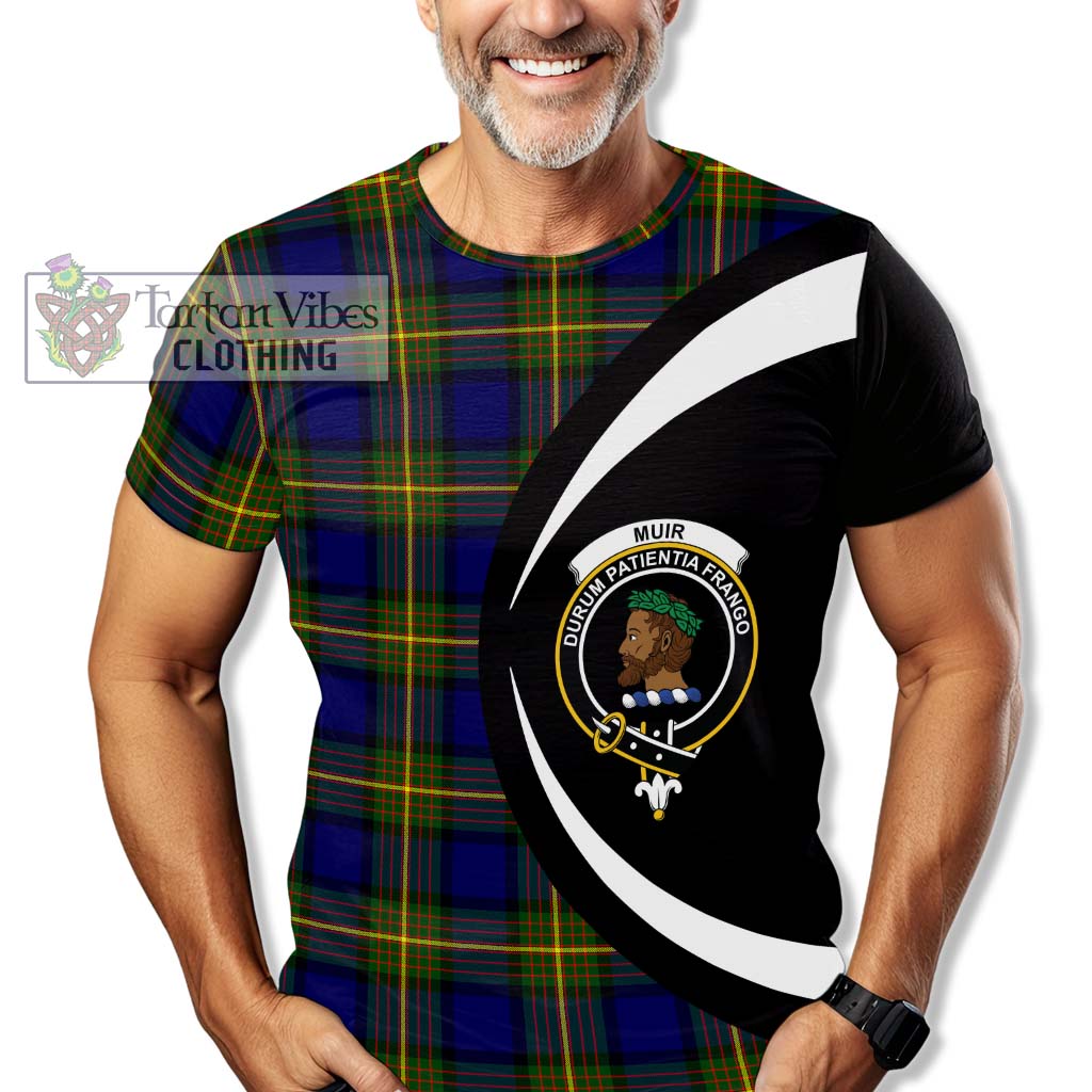 Tartan Vibes Clothing Muir Tartan T-Shirt with Family Crest Circle Style