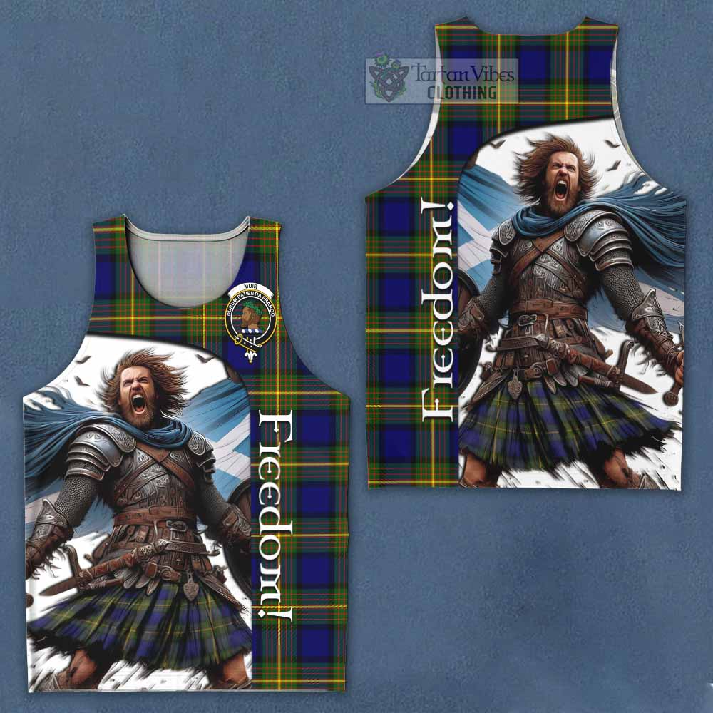 Tartan Vibes Clothing Muir Crest Tartan Men's Tank Top Inspired by the Freedom of Scottish Warrior