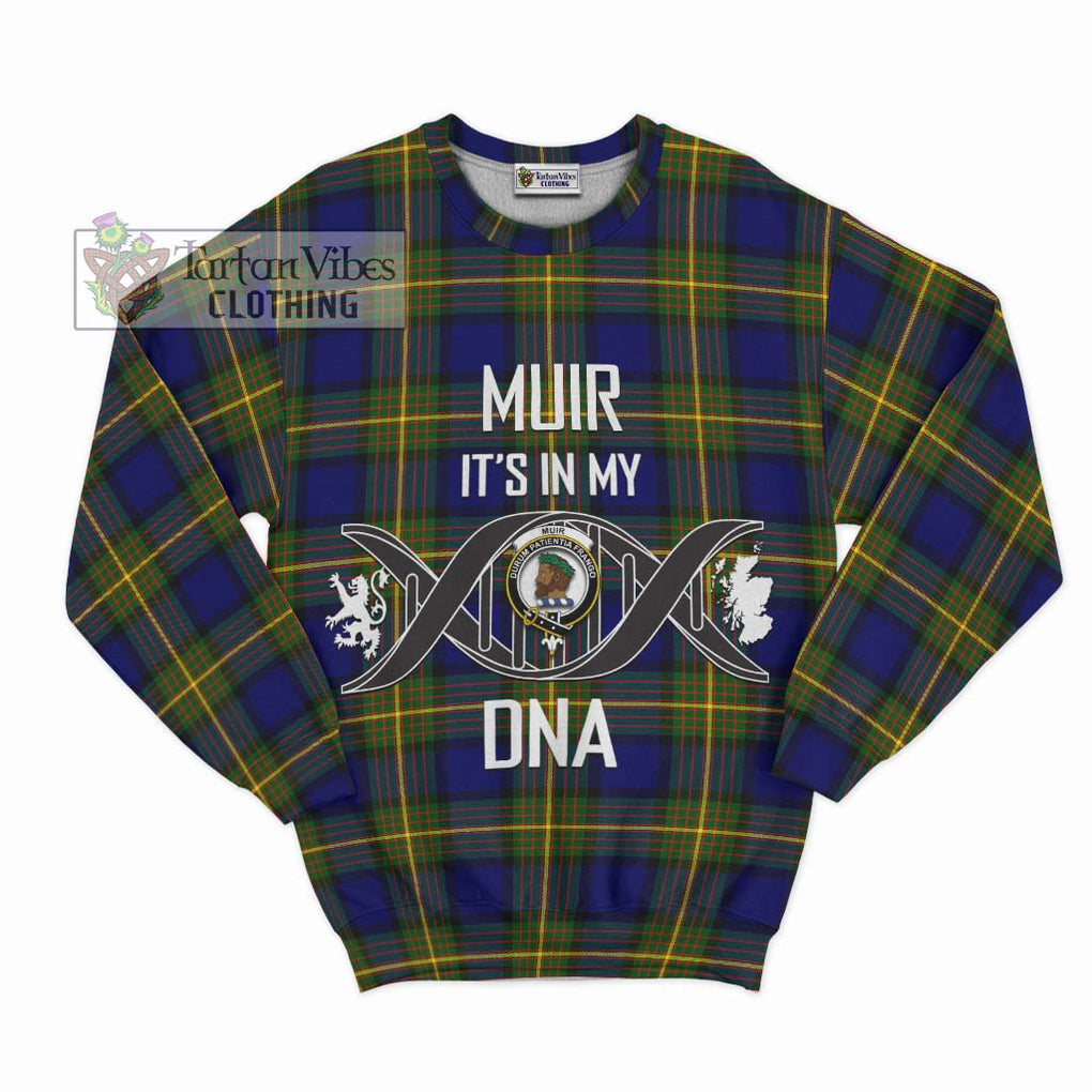 Muir Tartan Sweatshirt with Family Crest DNA In Me Style - Tartanvibesclothing Shop