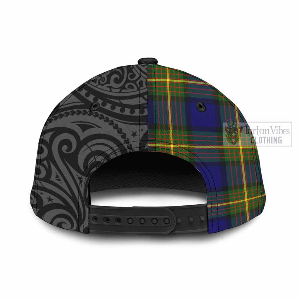 Tartan Vibes Clothing Muir Tartan Classic Cap with New Zealand Silver Fern Half Style