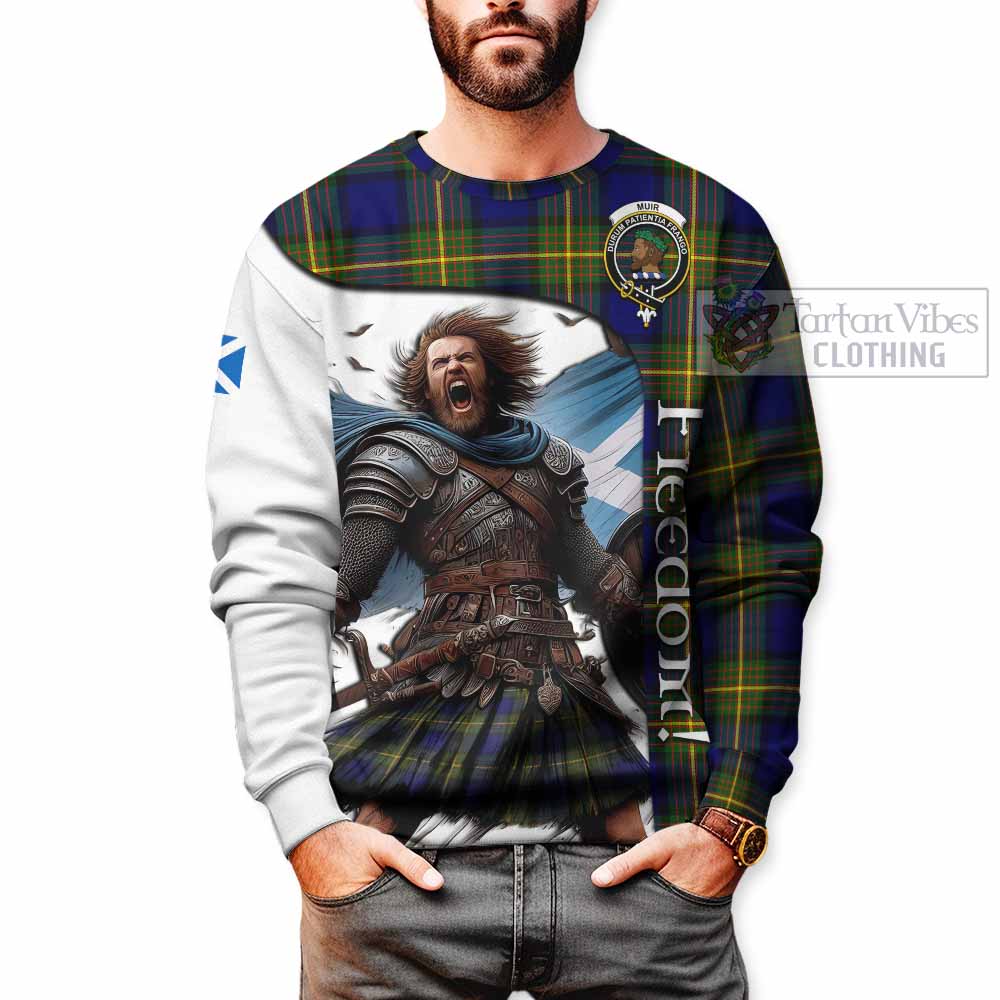 Tartan Vibes Clothing Muir Crest Tartan Sweatshirt Inspired by the Freedom of Scottish Warrior