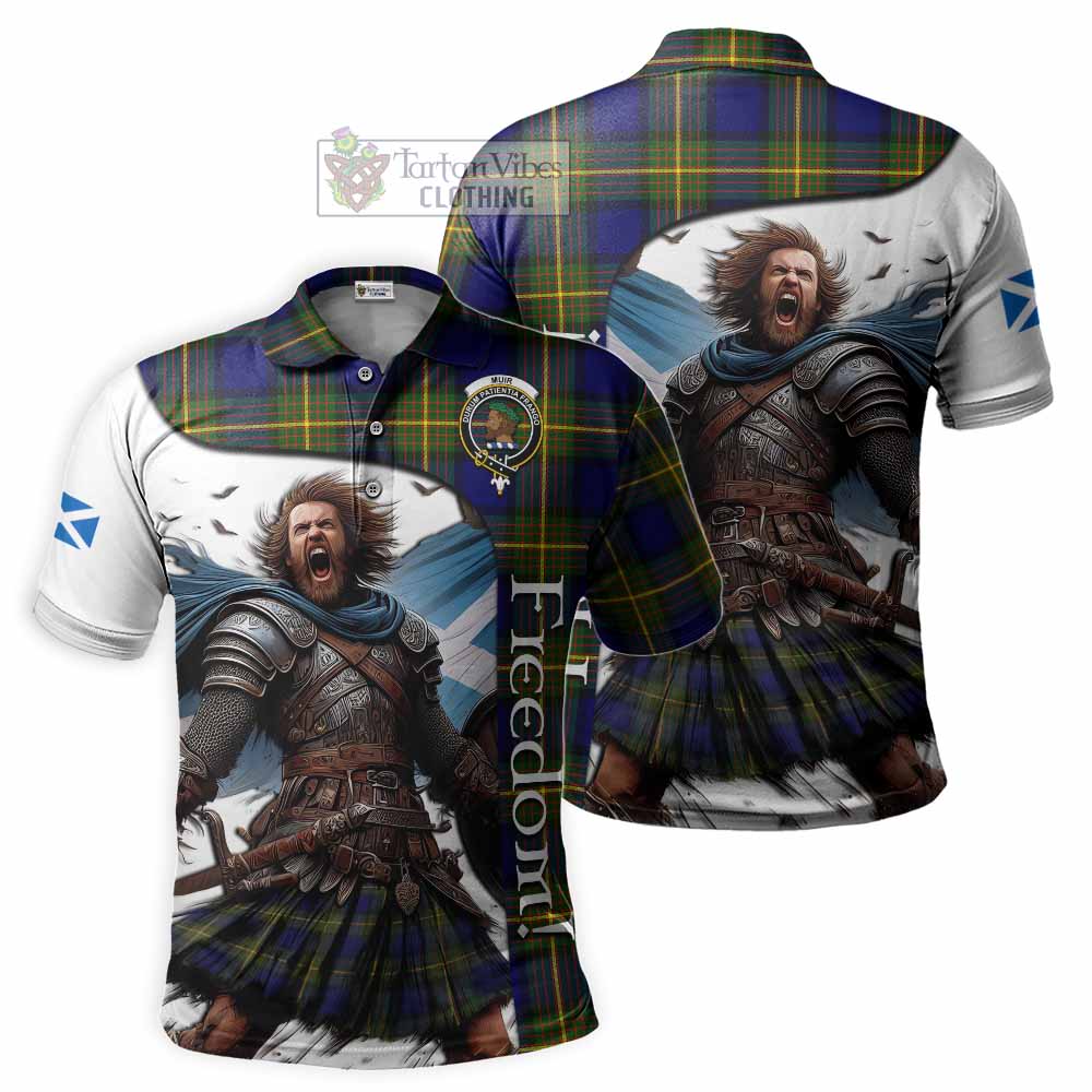 Tartan Vibes Clothing Muir Crest Tartan Polo Shirt Inspired by the Freedom of Scottish Warrior