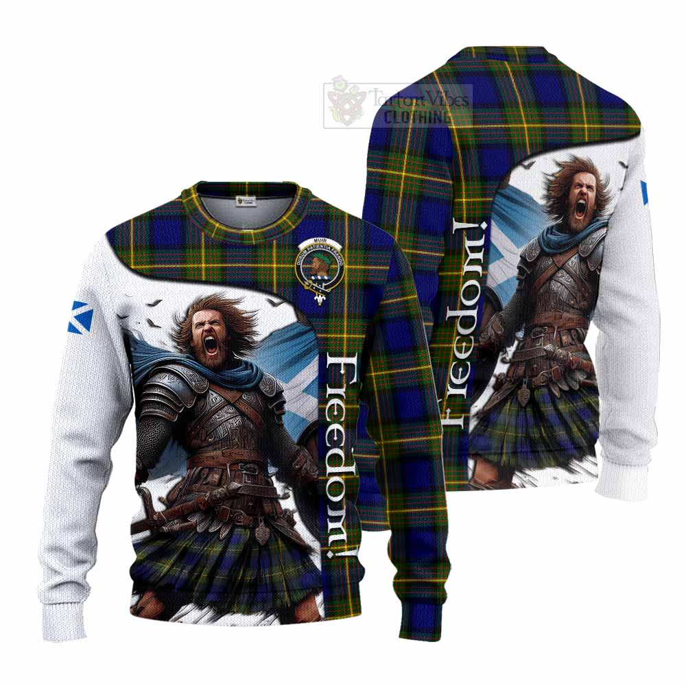 Tartan Vibes Clothing Muir Crest Tartan Knitted Sweater Inspired by the Freedom of Scottish Warrior