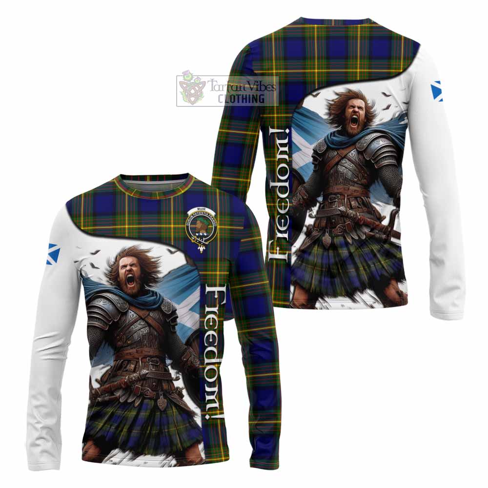 Tartan Vibes Clothing Muir Crest Tartan Long Sleeve T-Shirt Inspired by the Freedom of Scottish Warrior