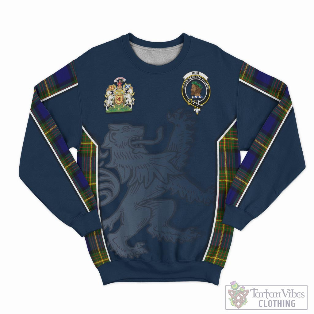 Tartan Vibes Clothing Muir Tartan Sweater with Family Crest and Lion Rampant Vibes Sport Style