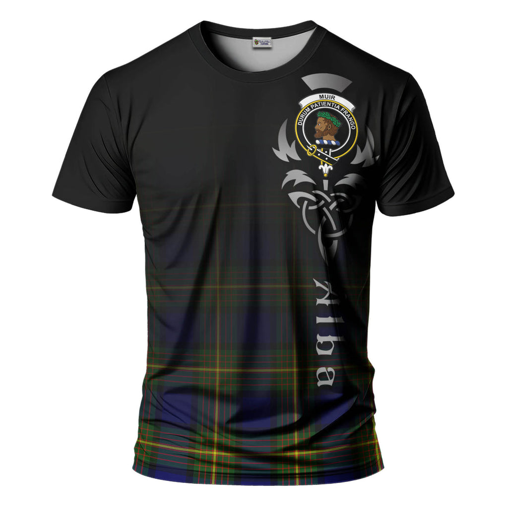 Tartan Vibes Clothing Muir Tartan T-Shirt Featuring Alba Gu Brath Family Crest Celtic Inspired