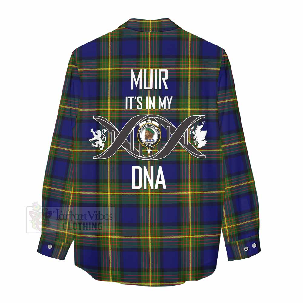 Tartan Vibes Clothing Muir Tartan Women's Casual Shirt with Family Crest DNA In Me Style