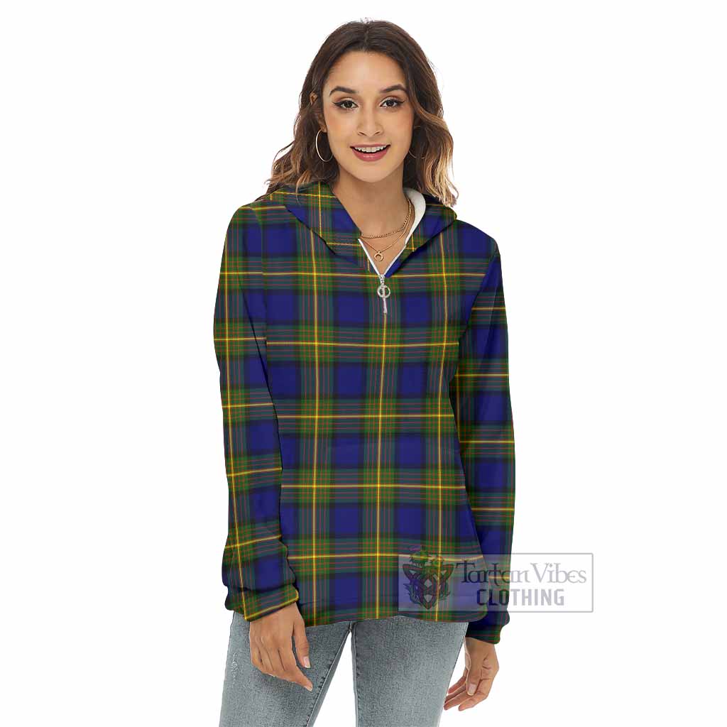 Muir Tartan Women's Borg Fleece Hoodie with Half Zip - Tartan Vibes Clothing
