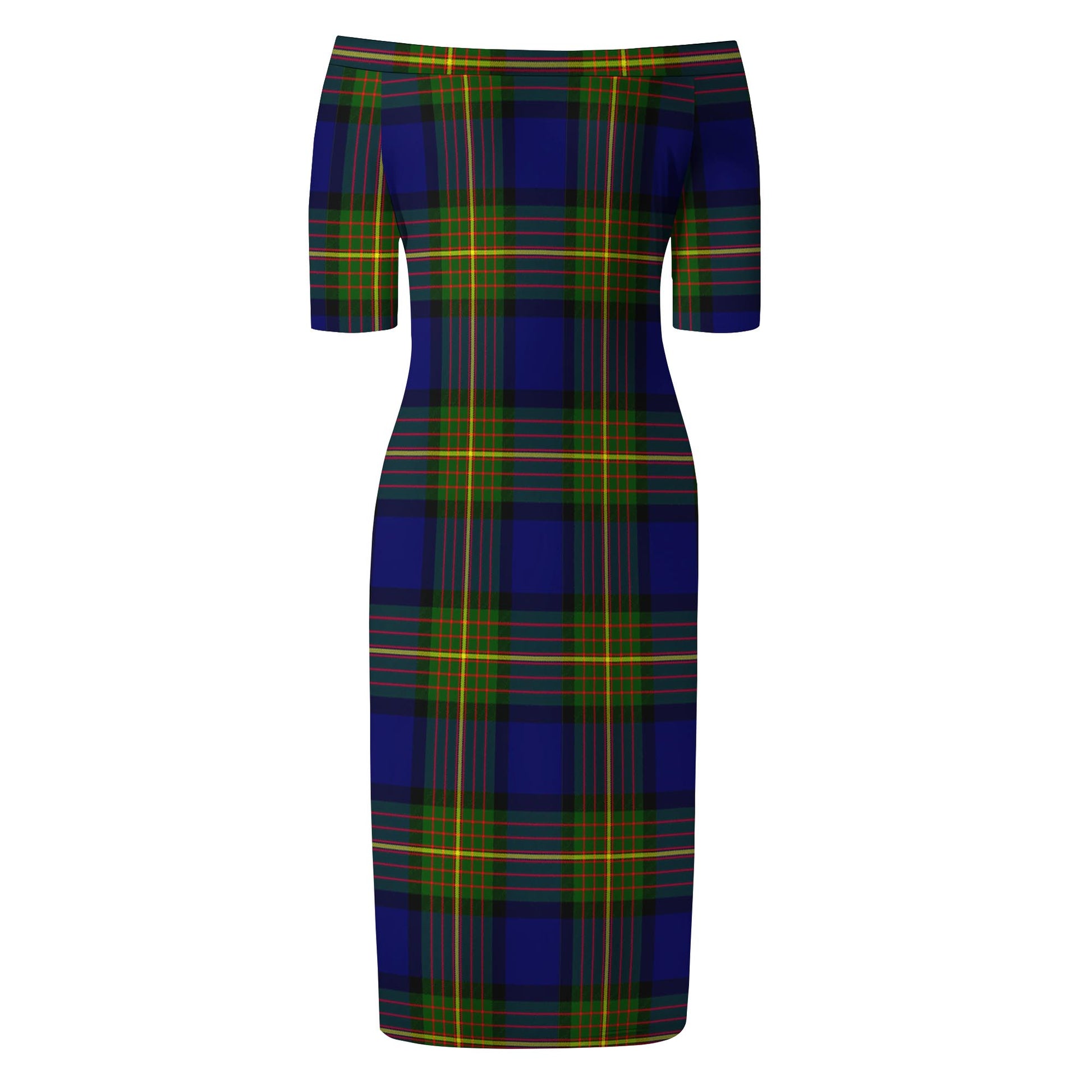 Muir Tartan Off Shoulder Lady Dress - Tartanvibesclothing