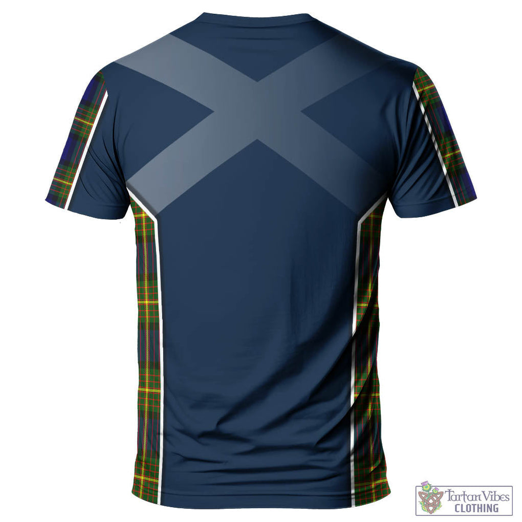 Tartan Vibes Clothing Muir Tartan T-Shirt with Family Crest and Lion Rampant Vibes Sport Style