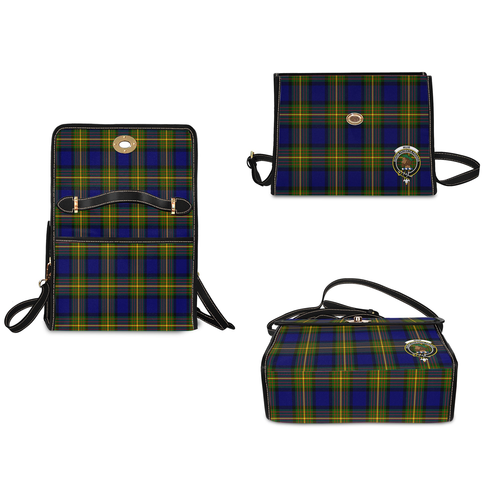 muir-tartan-leather-strap-waterproof-canvas-bag-with-family-crest