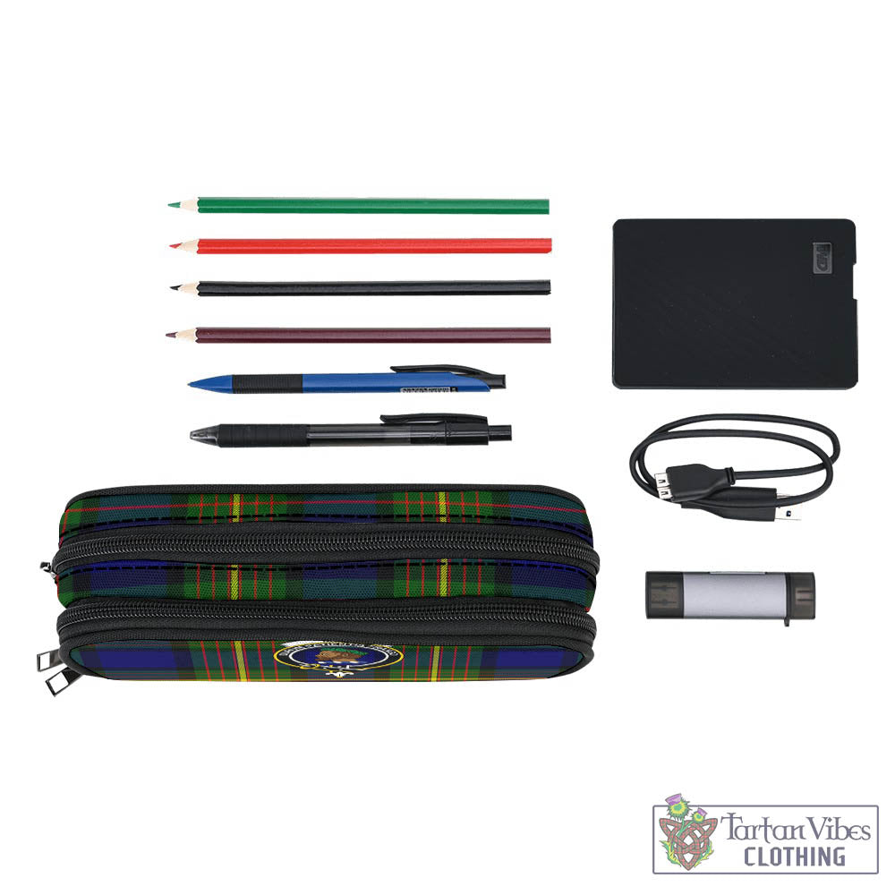 Tartan Vibes Clothing Muir Tartan Pen and Pencil Case with Family Crest