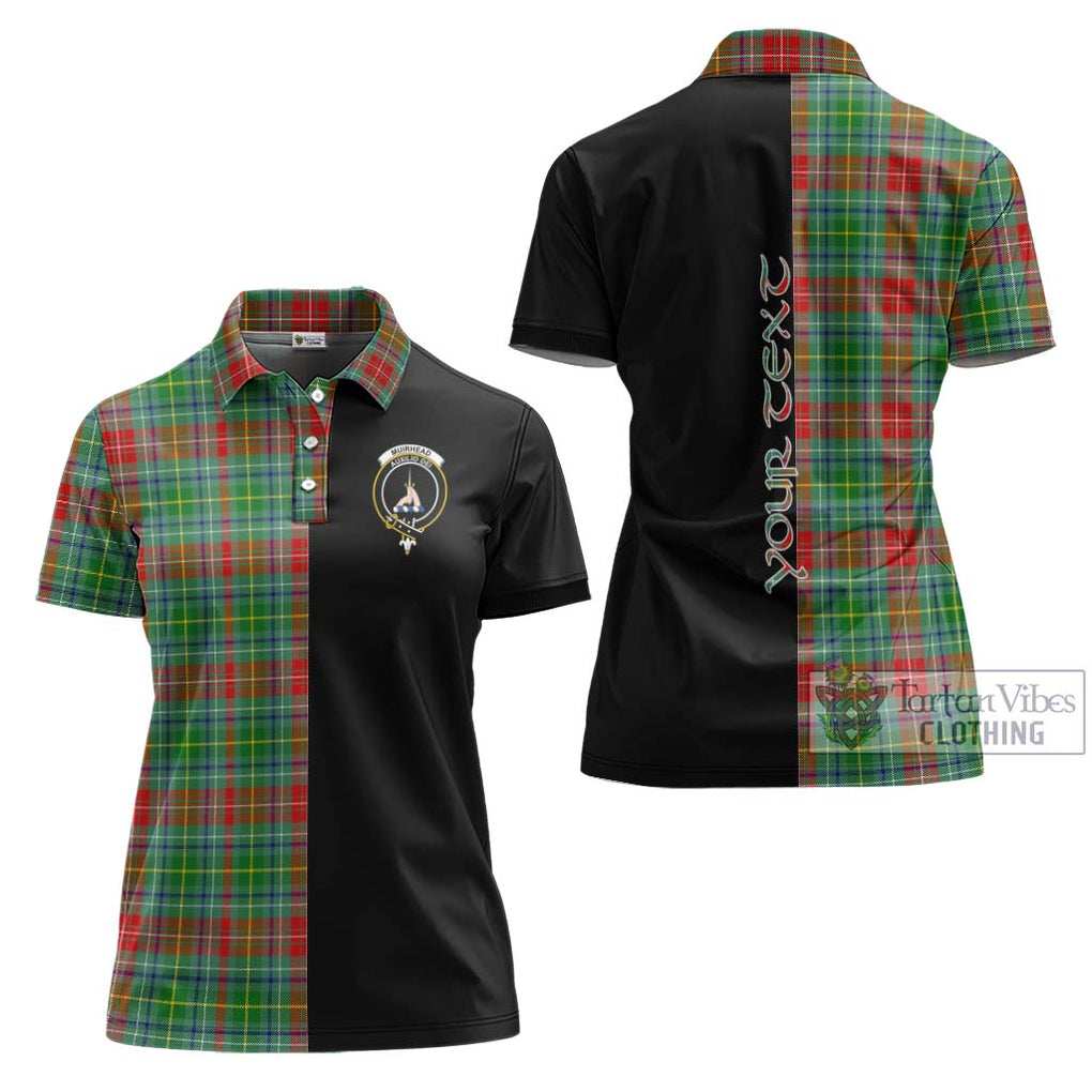 Muirhead Tartan Women's Polo Shirt with Family Crest and Half Of Me Style Women - Tartanvibesclothing Shop