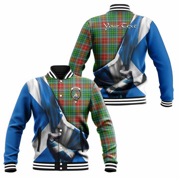 Muirhead Tartan Baseball Jacket with Family Crest Scotland Patriotic Style