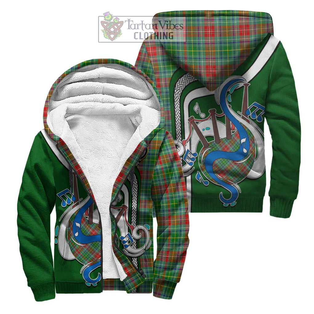 Muirhead Tartan Sherpa Hoodie with Epic Bagpipe Style Unisex S - Tartanvibesclothing Shop