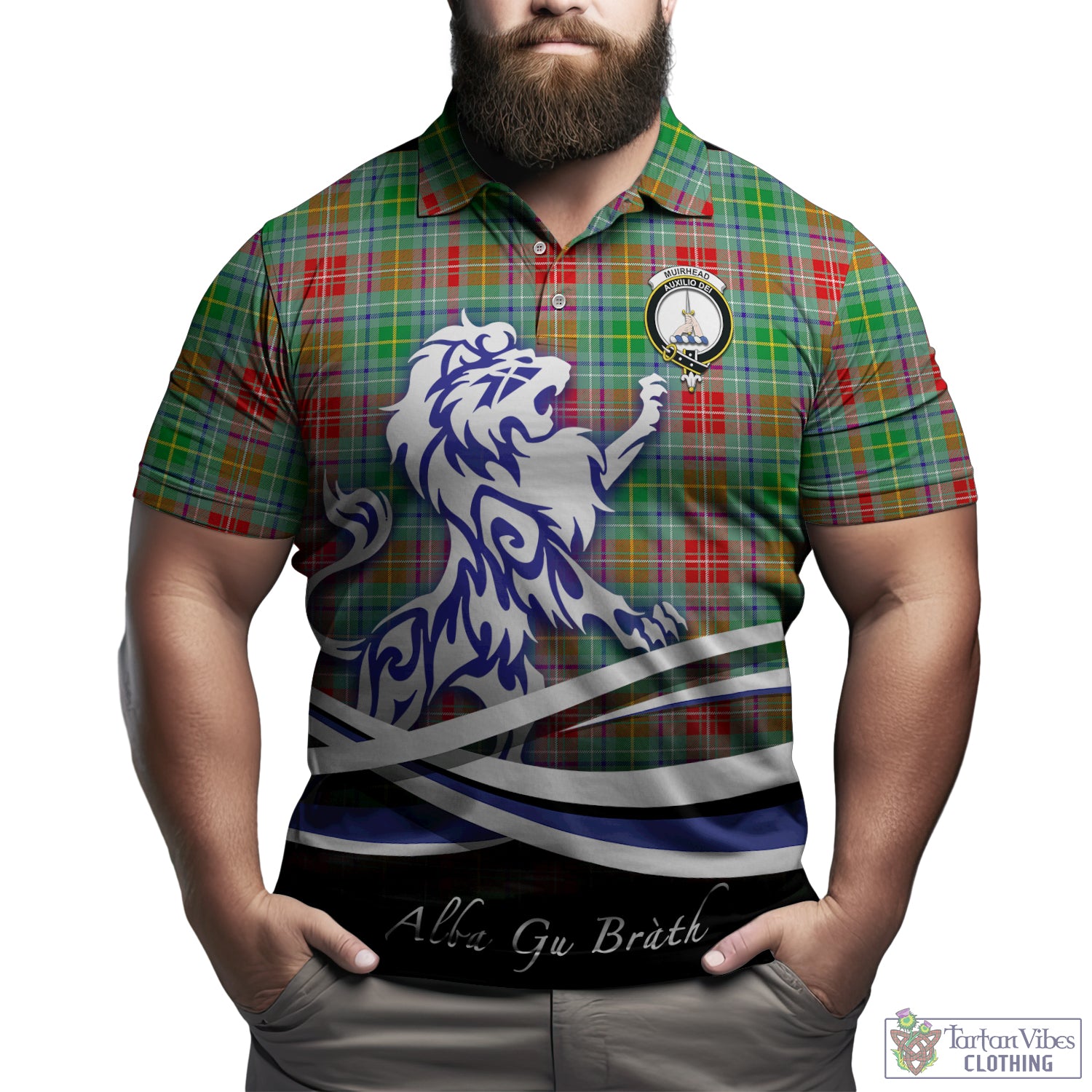 muirhead-tartan-polo-shirt-with-alba-gu-brath-regal-lion-emblem