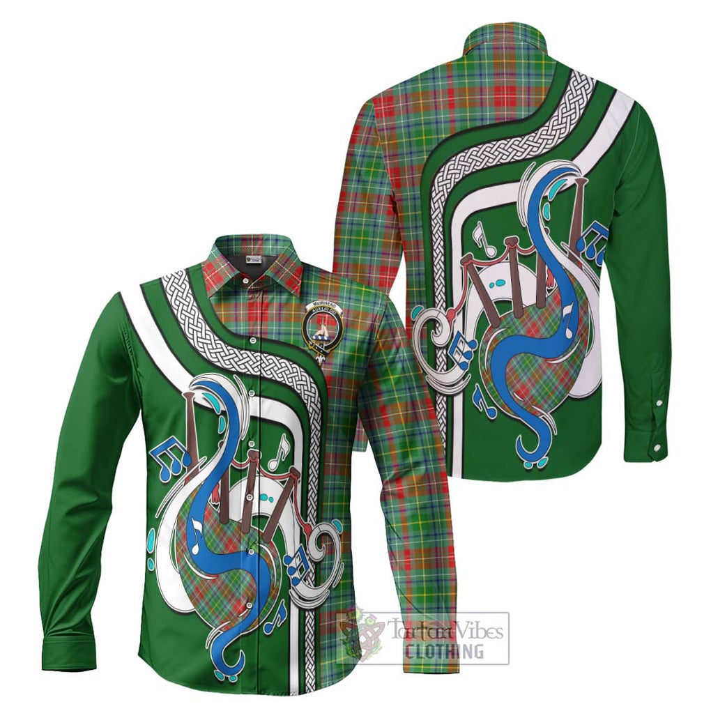 Muirhead Tartan Long Sleeve Button Shirt with Epic Bagpipe Style Men's Shirt S - Tartanvibesclothing Shop