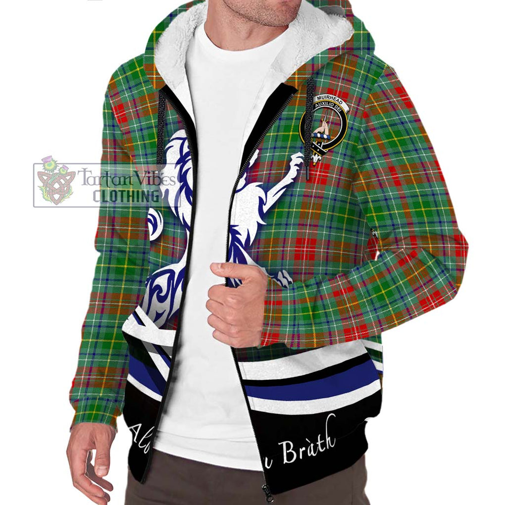 Muirhead Tartan Sherpa Hoodie with Alba Gu Brath Regal Lion Emblem Unisex S - Tartanvibesclothing Shop