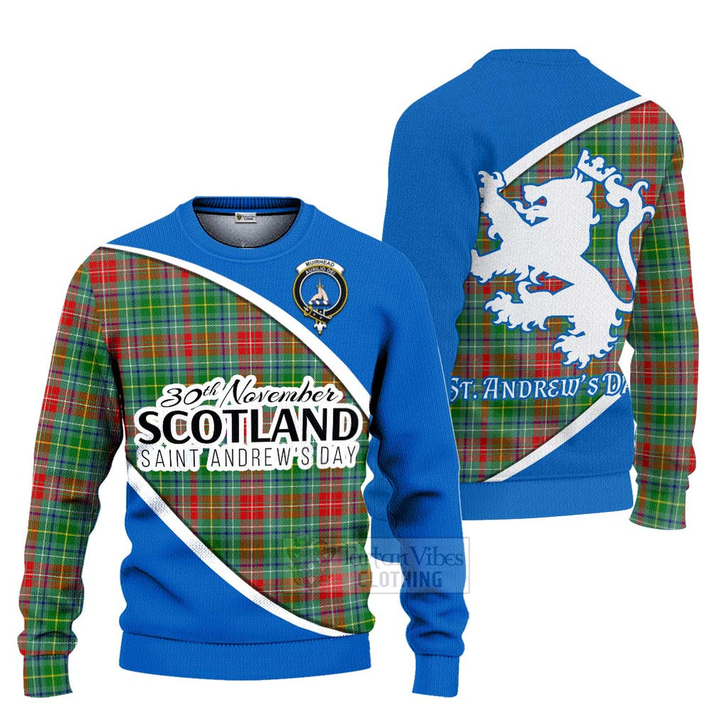 Tartan Vibes Clothing Muirhead Family Crest Tartan Knitted Sweater Celebrate Saint Andrew's Day in Style