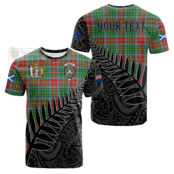 Muirhead Crest Tartan Cotton T-shirt with New Zealand Silver Fern Half Style