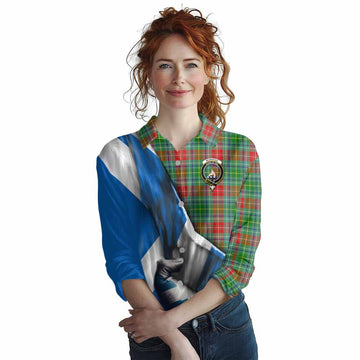 Muirhead Tartan Women's Casual Shirt with Family Crest Scotland Patriotic Style