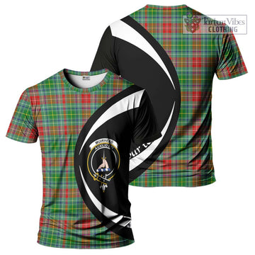 Muirhead Tartan T-Shirt with Family Crest Circle Style