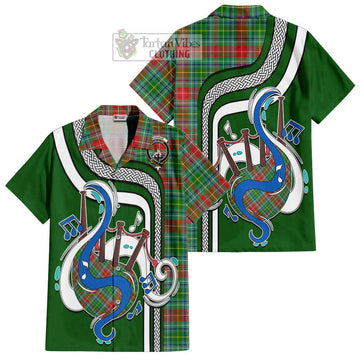 Muirhead Tartan Short Sleeve Button Shirt with Epic Bagpipe Style