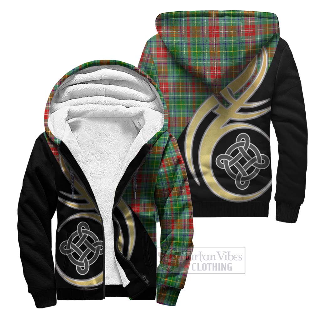 Muirhead Tartan Sherpa Hoodie with Family Crest and Celtic Symbol Style Unisex S - Tartan Vibes Clothing