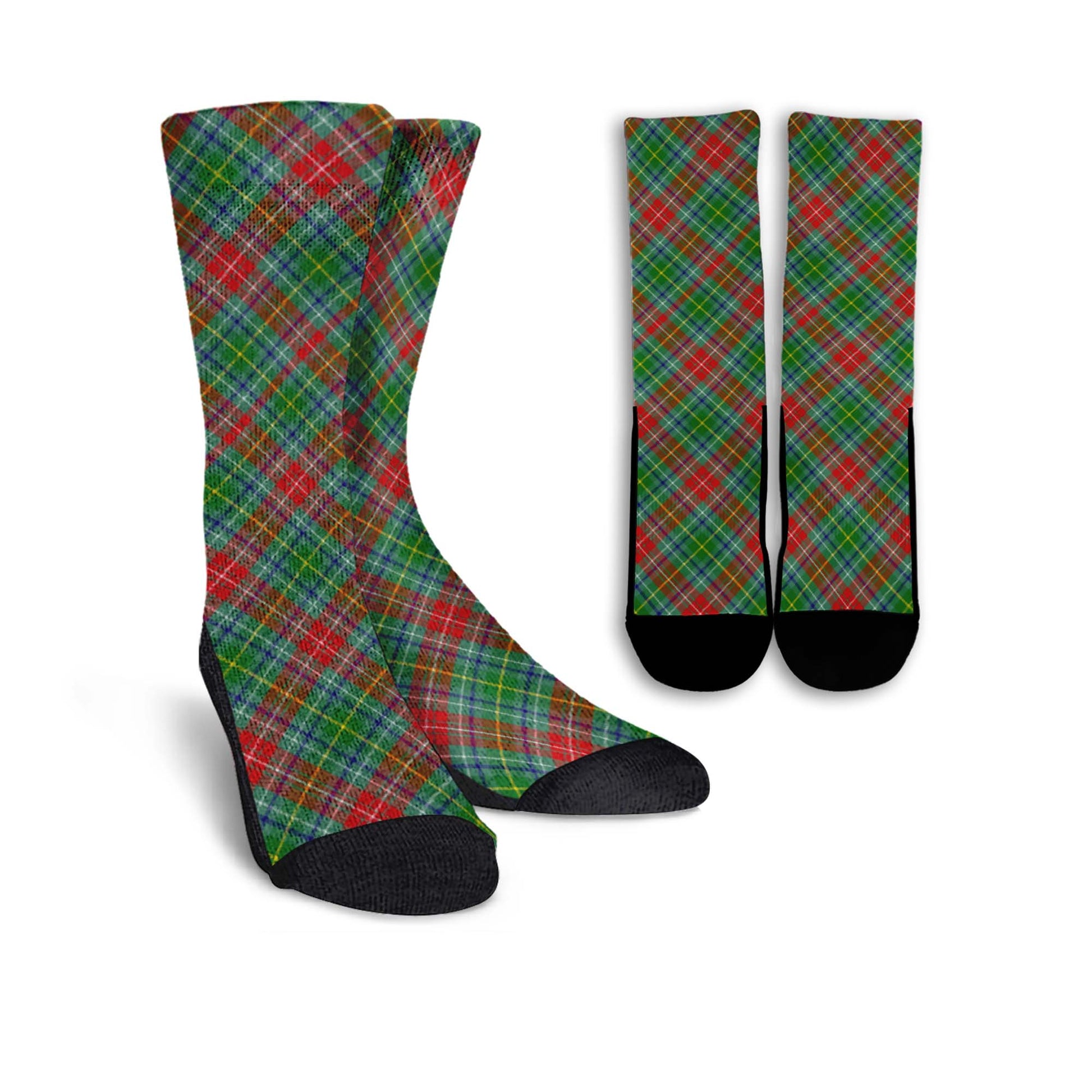 Muirhead Tartan Crew Socks Cross Tartan Style - Tartanvibesclothing