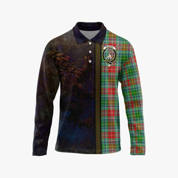 Muirhead Tartan Family Crest Long Sleeve Polo Shirt Alba Gu Brath Be Brave Lion Ancient Style Unisex - Tartan Vibes Clothing
