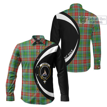 Muirhead Tartan Long Sleeve Button Up with Family Crest Circle Style