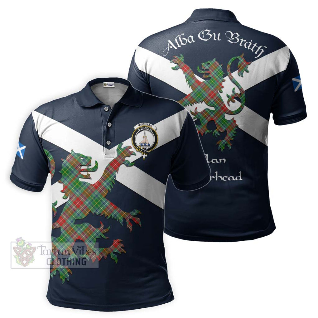 Tartan Vibes Clothing Muirhead Tartan Lion Rampant Polo Shirt – Proudly Display Your Heritage with Alba Gu Brath and Clan Name